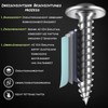 ORTAVA Tapping Screws M4 x 25 mm, Pack of 50