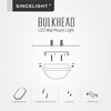 SINCELIGHT Oval LED Bulkhead Light for Wall and Ceiling Mount,