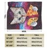 CUAJH Funny Cute Galaxy Cat Pizza Blanket for Adult Kids