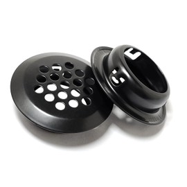 NACX 25mm Circular Air Vents Stainless Steel Round Soffit Vent Cover (Black), 20Pcs