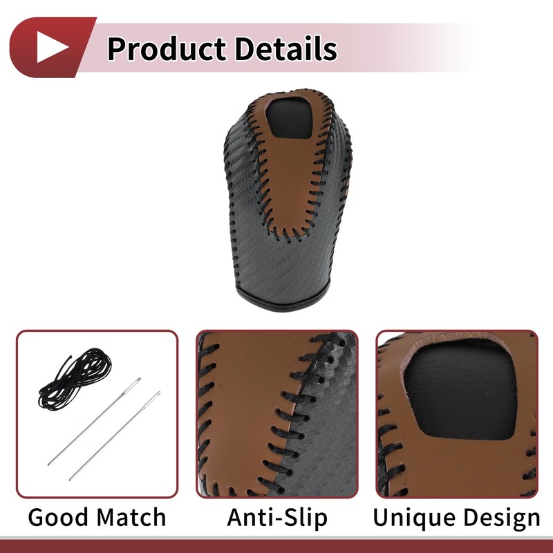 X AUTOHAUX Anti-Slip Gear Shift Knob Cover Car Stick Shifting