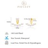 Picuzzy Gold Pearl Earrings for Women Trendy, 14K Gold Plated