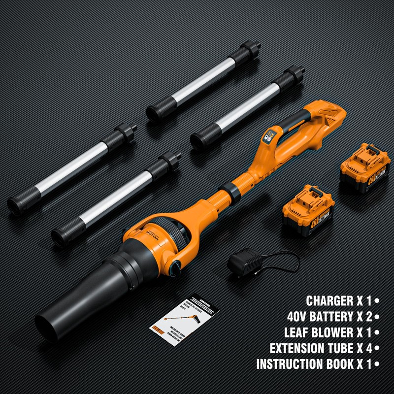 Alloyman Roof Gutter Cleaning from The Ground,40V Cordless Leaf Blowers