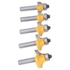 5 Pcs Round Over Router Bit 8mm Shank Carbide Corner
