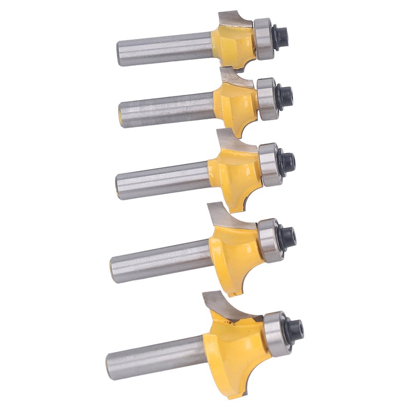5 Pcs Round Over Router Bit 8mm Shank Carbide Corner