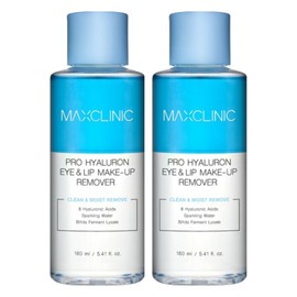 Max Clinic Pro Hyaluronic Eye & Lip Makeup Remover, 160ml, 2 pcs / 맥스클리닉 프로 히알루론 아이앤립 메이크업 리무버, 160ml, 2개