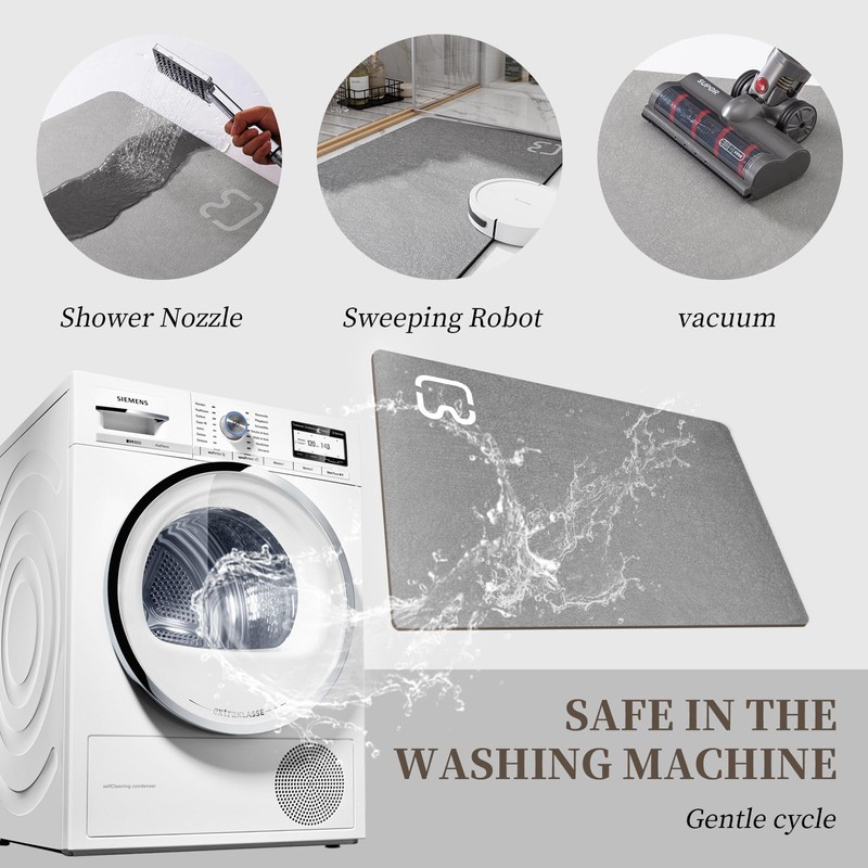 RUERYA Bath Mat Rugs Quick Dry Super Absorbent Diatomaceous Earth