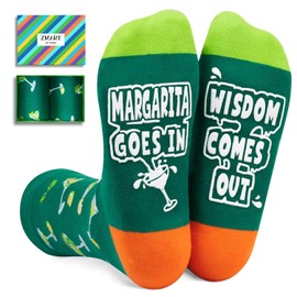 Zmart Margarita Gifts for Women - Socks for Margarita Tequila Lovers, Funny Cocktail Socks, Tequila Stocking Stuffers