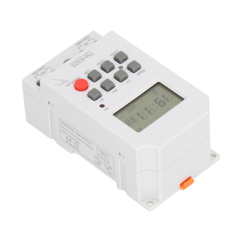 Second Setting Digital Timer Switch ABS 7 Day Programmable Memory