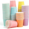 VEYLIN Small Disposable Paper Cups,120 Pieces 2 Ounce Mini Colored