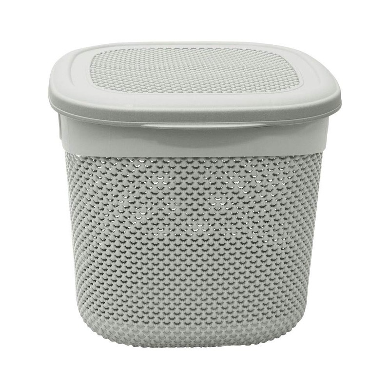 JVL Droplette Design Plastic Storage Basket, 15L, 28 x 32