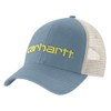 Carhartt Men's Canvas Mesh-Back Logo Graphic Cap, Thundercloud
