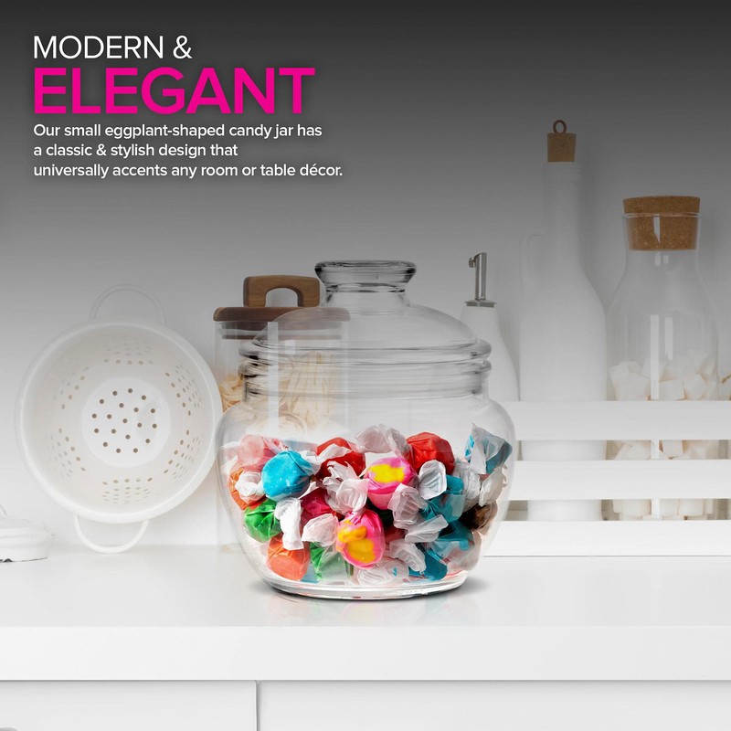 Modern Innovations 40 oz Candy & Cookie Jar with Lid,