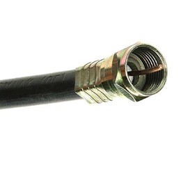 50 FT RG6 Coaxial Cable Black 3 GHz 75 Ohm with Brass F-Connector With Ground Weatherproof O-Ring Silicon Sealed Satellite RG-6 Coax Cable Digital TV Signal Distribution Line Video Jumper