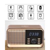 MONODEAL Alarm Clock Radio with Fast Wireless Charging,Support Bluetooth 5.3/FM