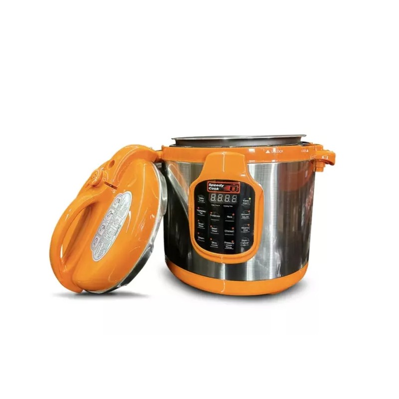 Speedy Cook Programmable Digital Pressure Cooker, 6 Quart Stainless Steel