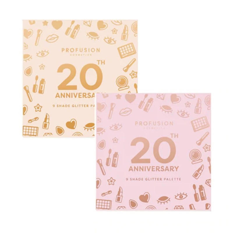 Profusion Cosmetics 20th Anniversary Pressed Glitter Palette (Gold)