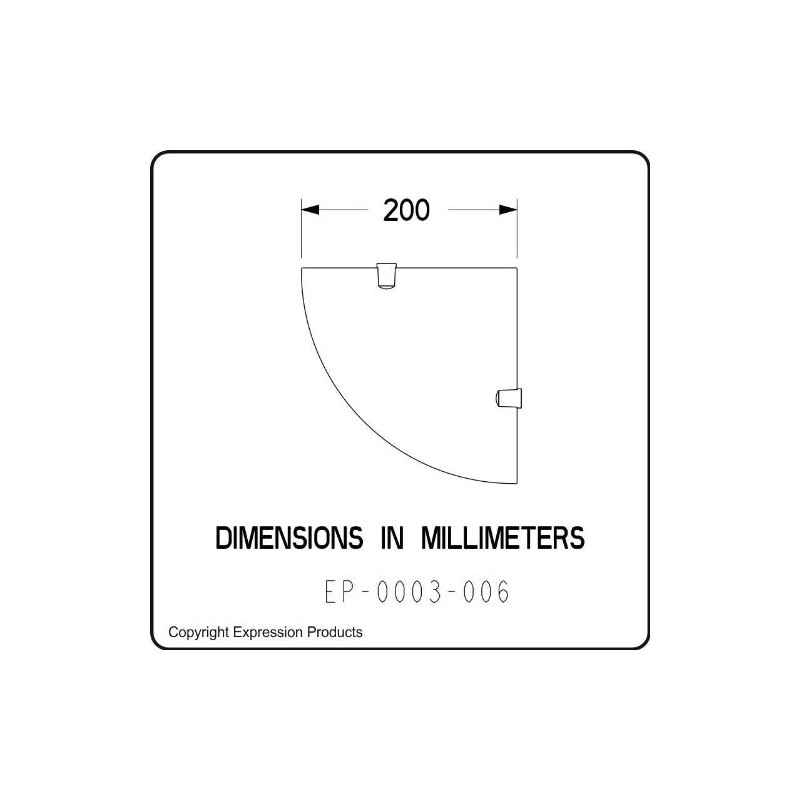 Expression Products Multi pack Acrylic Corner Shelves - 2 shelves