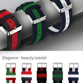 GTX13, GTX12 Smart Watches Band,Lamshaw 22mm Sport Breathable Nylon Woven Fabric Replacement Accessory Strap Compatible for GZC GTX13, GTX12, ENOMIR GTX12, Tensky GTX12, uaue T60, QXQ T60, QCOQ T60 Smart Watches (Black&Red)