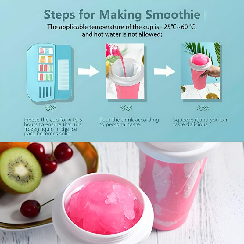 AIMALL Magic Quick Freeze Slushie Cup - Versatile Squeeze Milkshake