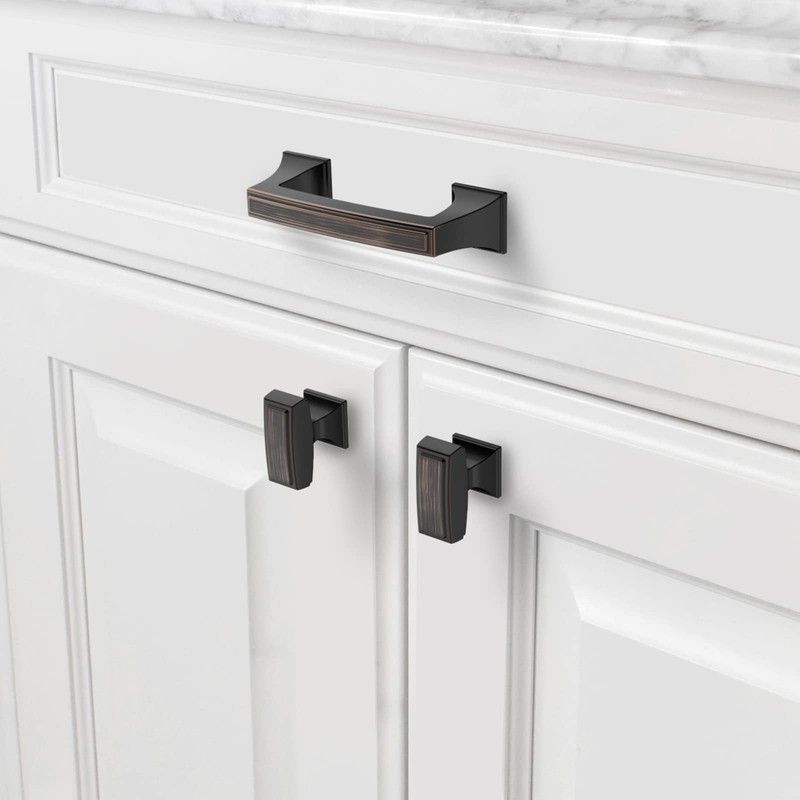 Asidrama 10 Pack 1.4 Inch(35mm) Oil Rubbed Bronze Kitchen Cabinet