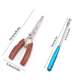 Fishing Pliers Set, Portable Fishing Hook Remover Disgorgers Line Cutter Multi-Function Fishing Tools for Saltwater Freshwater