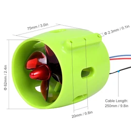 1000KV Underwater Brushless Motor Clockwise with with 4-Blade Propellers 12-24V Waterproof Electric Motor Drive Engine for RC Bait Boat Nest Ship