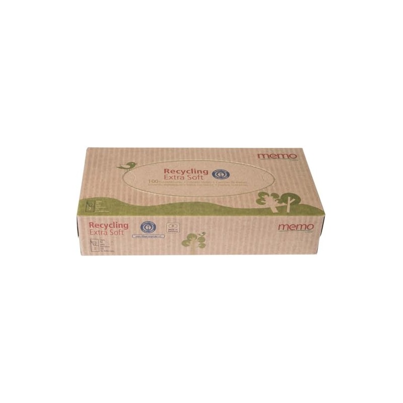 Memo Memo Cosmetic Tissues Recycled Extra Soft Back 2-Ply (Pack