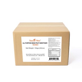 Natural Mate Monkfruit Sweetener with Erythritol – Golden (Net Weight 10kgs/22Lbs/352oz) - Granular Natural Sugar Substitute - 1:2 Sugar Replacement, Non-GMO, Zero Calories