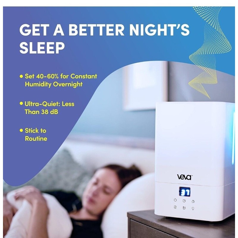 VEVA Humidifiers for Bedroom Large Room 4.5L, Cool Mist Water