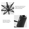 Clear Automatic Foldable Umbrella 8 Ribs 3 Folding Black Edging