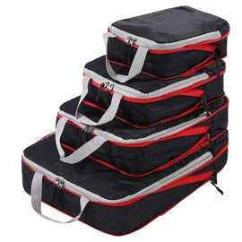 Travel Compression Bag, Set of 4, Compression Bag, Travel Pouch, Set, Zipper, Compression, Travel, Storage Pouch, Travel, Business Trip, Multi-functional, Convenient Goods