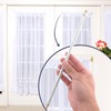 Amazing Drapery Hardware White Swivel Sash Curtain Rods with Brass