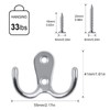 Bolatus Pack of 12 Coat Hooks, Double Wall Hooks, Retro