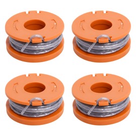 MUFUSHAN Pack of 4 Grass Trimmer Spool Compatible with Mac Allister Grass Trimmer MGTP 18 Li and Worx WG150, WG151