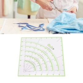 plplaaoo Circle Stencil, Sewing Templates, Acrylic Quilting Ruler, Large Acrylic Quilting Ruler, Multifunctional, Clear Sheets, Fans, Quilting Circle Cutter, Ruler for Patchwork, Sewing, Craft Tool