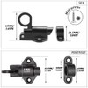 Ruidee Pack of 4 Automatic Door Latch Black Aluminium Spring