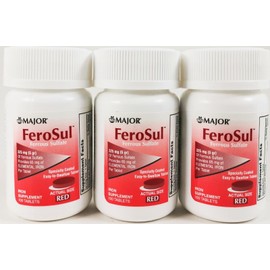 Major Ferrous Sulfate 325mg (Compare to FeroSul) Total 300tablets -EXP:06/25