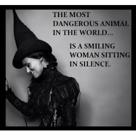 Handmade The Most Dangerous Animal In World Smiling Woman In Silence -MAGNET