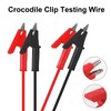 Double-headed crocodile clip wire red and black pair
