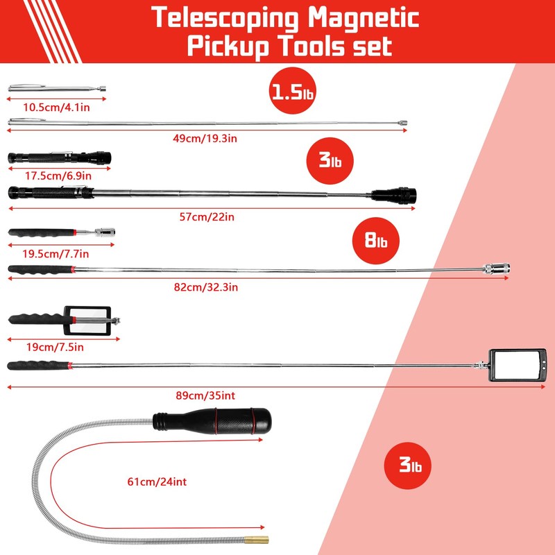 6 in 1 Multi-Function Magnetic Tool Set with Light -