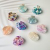 Colorful Ocean Shell Hair Clip,Acetate Claw Clips,Hair Clips for Women,Cyan