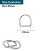 Trimming Shop 10 Pcs 25mm Welded Metal D-Ring Clasps Durable