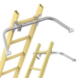 Homydom Ladder Stabilizer for Extension Ladders, Fits 13"-17.6" Wide, Heavy Duty Aluminum Wall Standoff Bracket, Non-Marring Rubber Bumpers for Roof & Gutter Protection