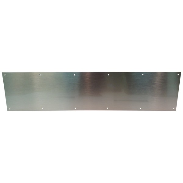 Don-Jo 90 Metal Kick Plate, Satin Stainless Steel Finish, 34" Width x 6" Height, 3/64" Thick