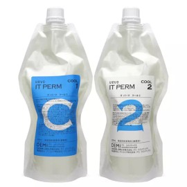 Demi 데미 우에보 잇 펌 쿨 1제400g 2제400g [05_시술고무장갑 1쌍] Demi Uebo It Perm Cool 1st Solution 400g 2nd Solution 400g [05_Treatment Rubber Gloves 1 Pair]