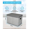 TOPP4u 3 x Small Storage Boxes with Lid, High-Quality Fabric