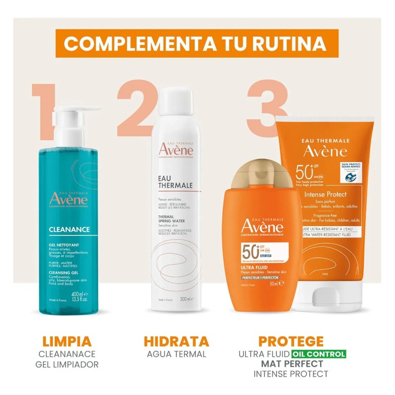 ☀️ AVENE Ultra Fluid Mat Perfect, protector solar facial