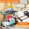 2 Pack Under Sink Organizer, Adjustable Height, 2 Tier Pull