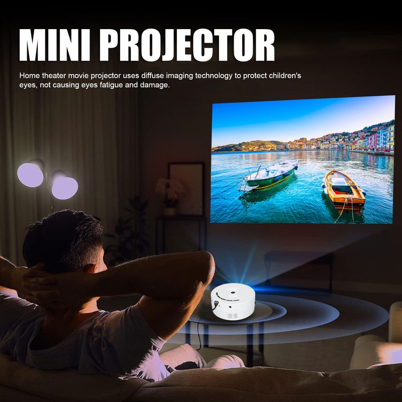 Mini Projector Eye Protection Built in Speaker Pocket LED Projector